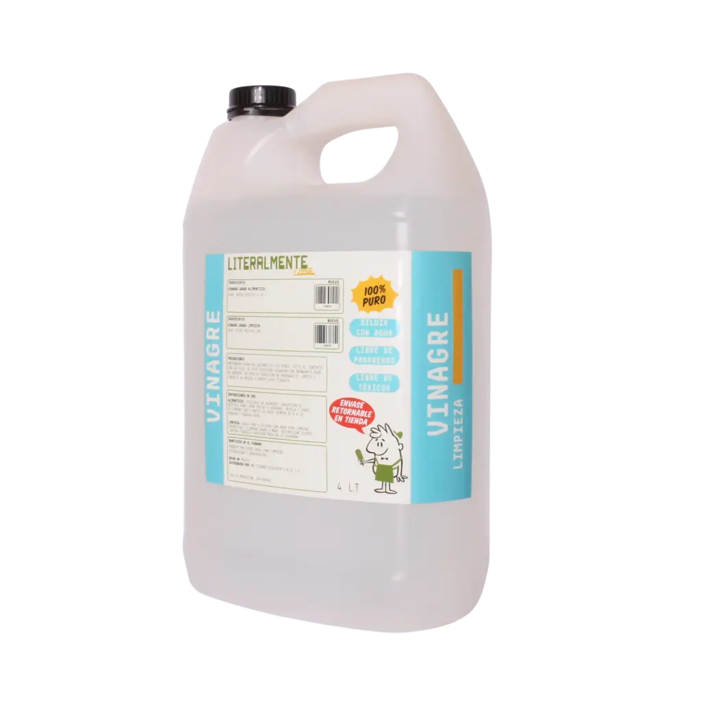 Vinagre Blanco Grado Alimenticio / Limpieza 4Lt
