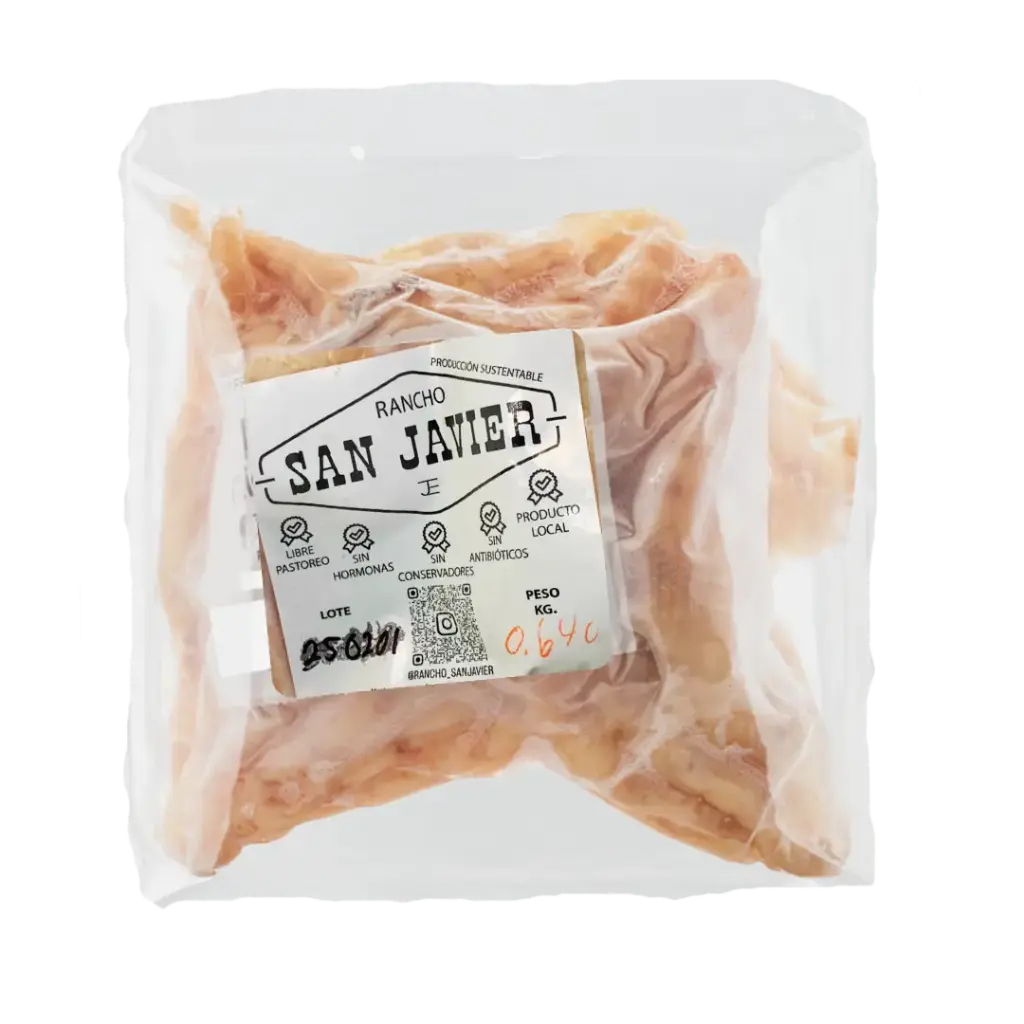 Patitas Pollo Agroecológico Paq 1kg Congelado Rancho San Javier