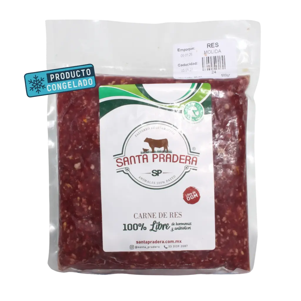 Molida de Res Libre Pastoreo 500gr 80/20 - Santa Pradera