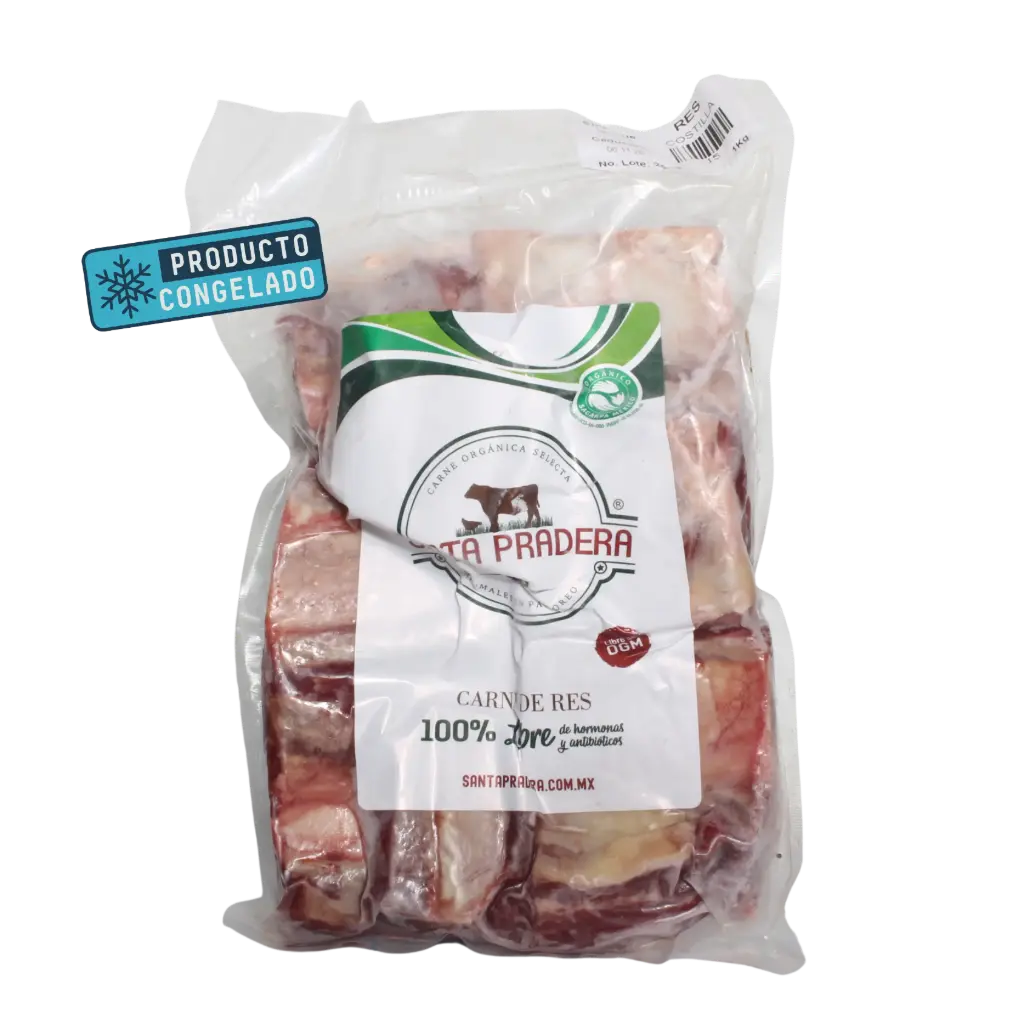 Costilla de Res Libre Pastoreo 1kg - Santa Pradera