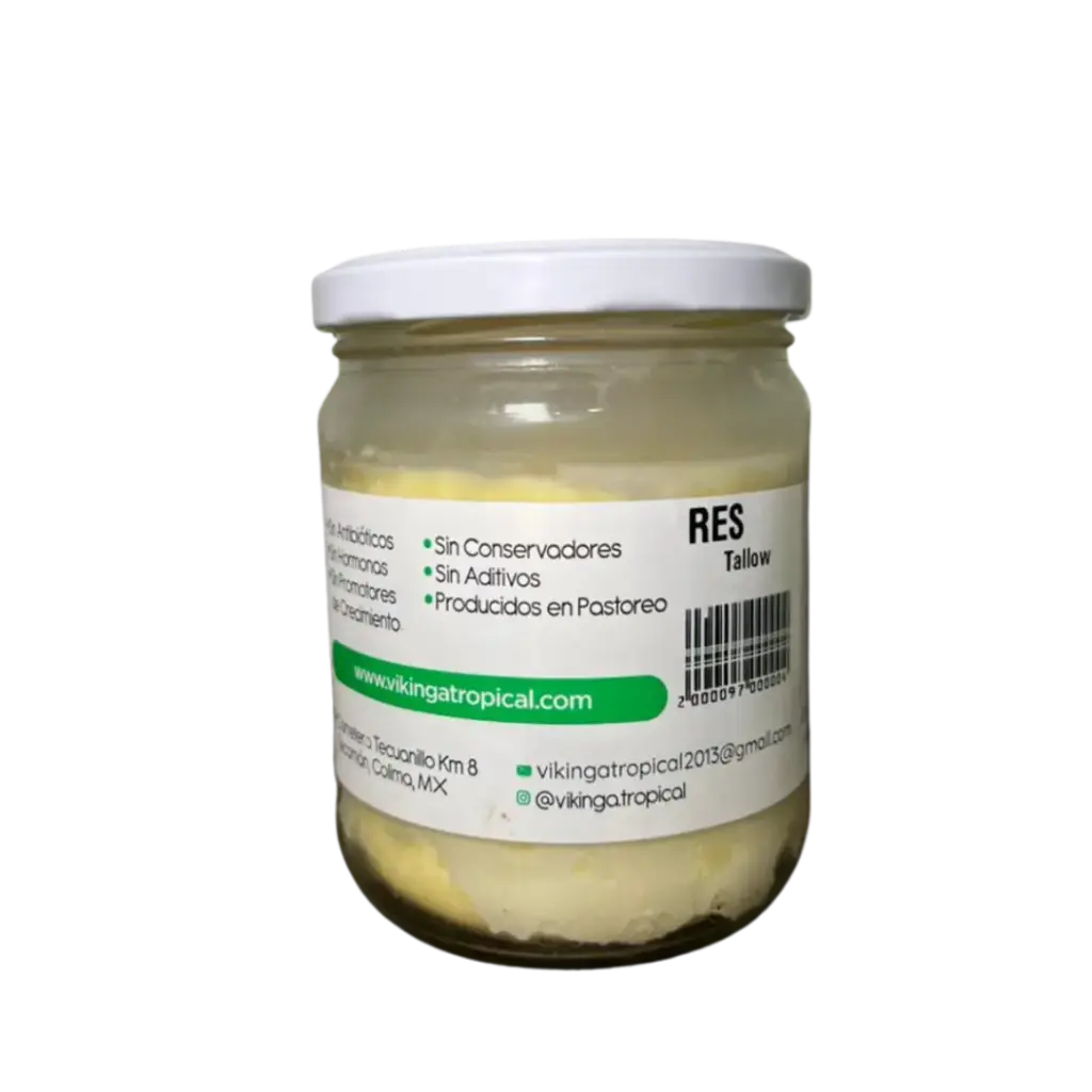 [2000097000004] Tallow Res para Cocinar - Frasco 420gr Vikinga Tropical