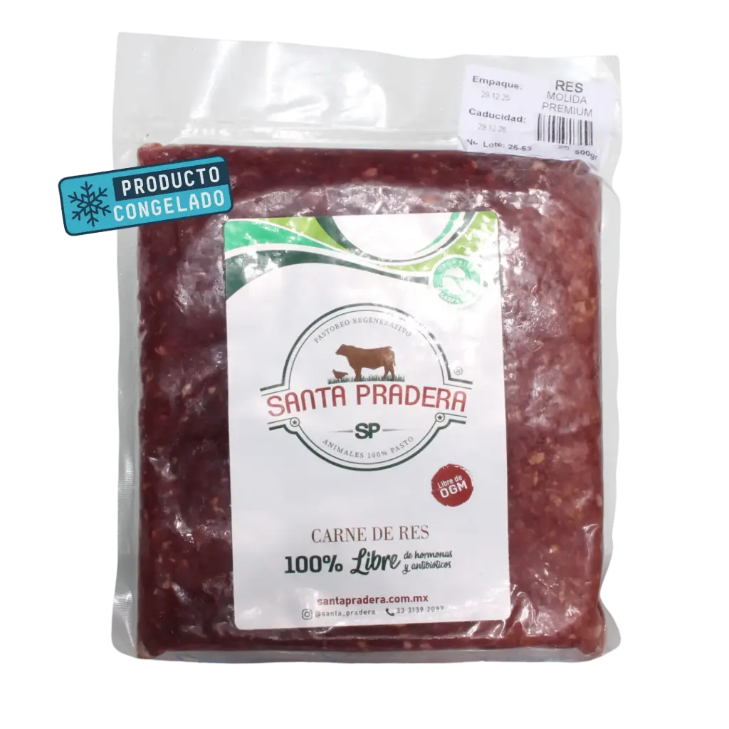 Molida de Res Premium Libre Pastoreo 500gr 95/5 - Santa Pradera