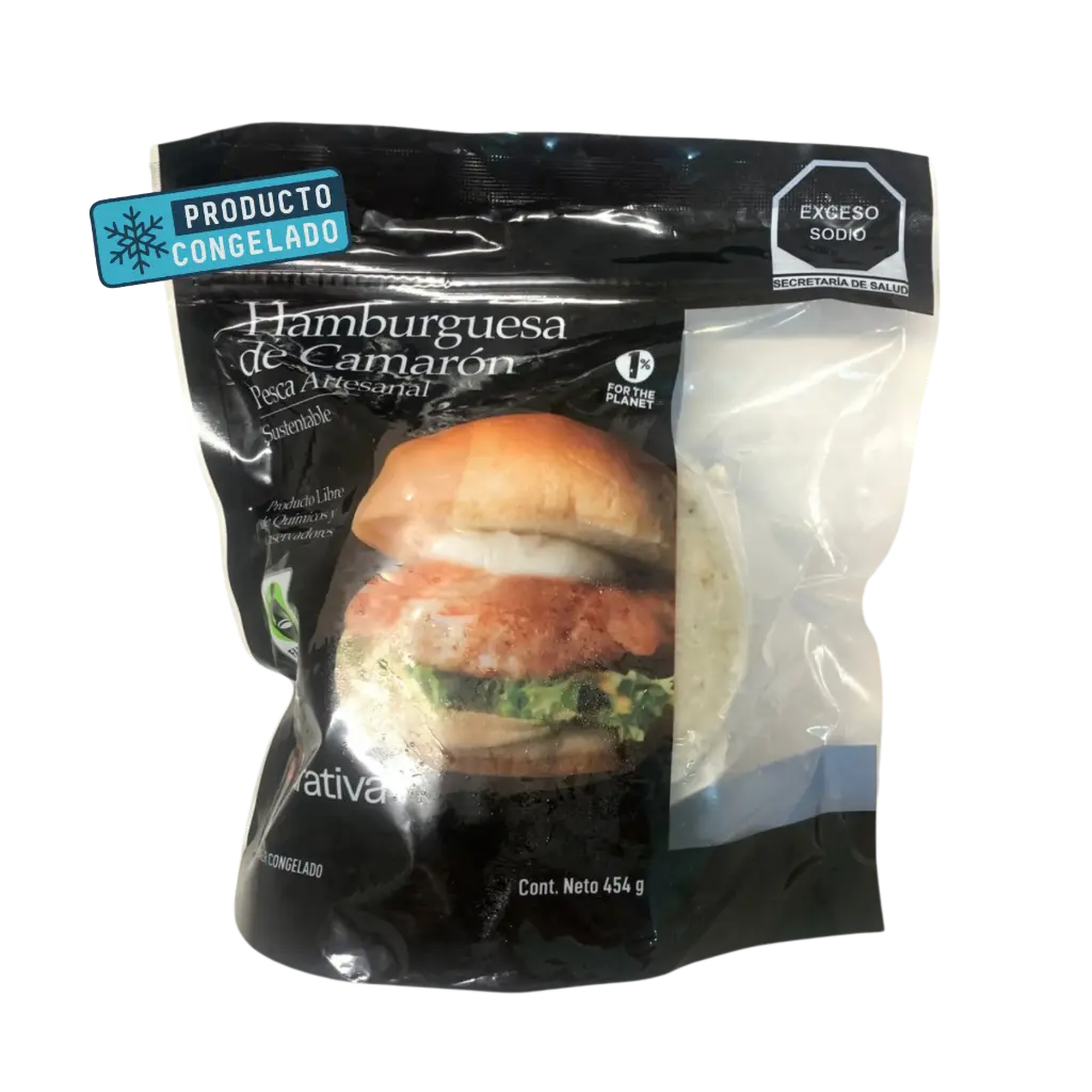 Hamburguesa Camarón - Paq 454gr 