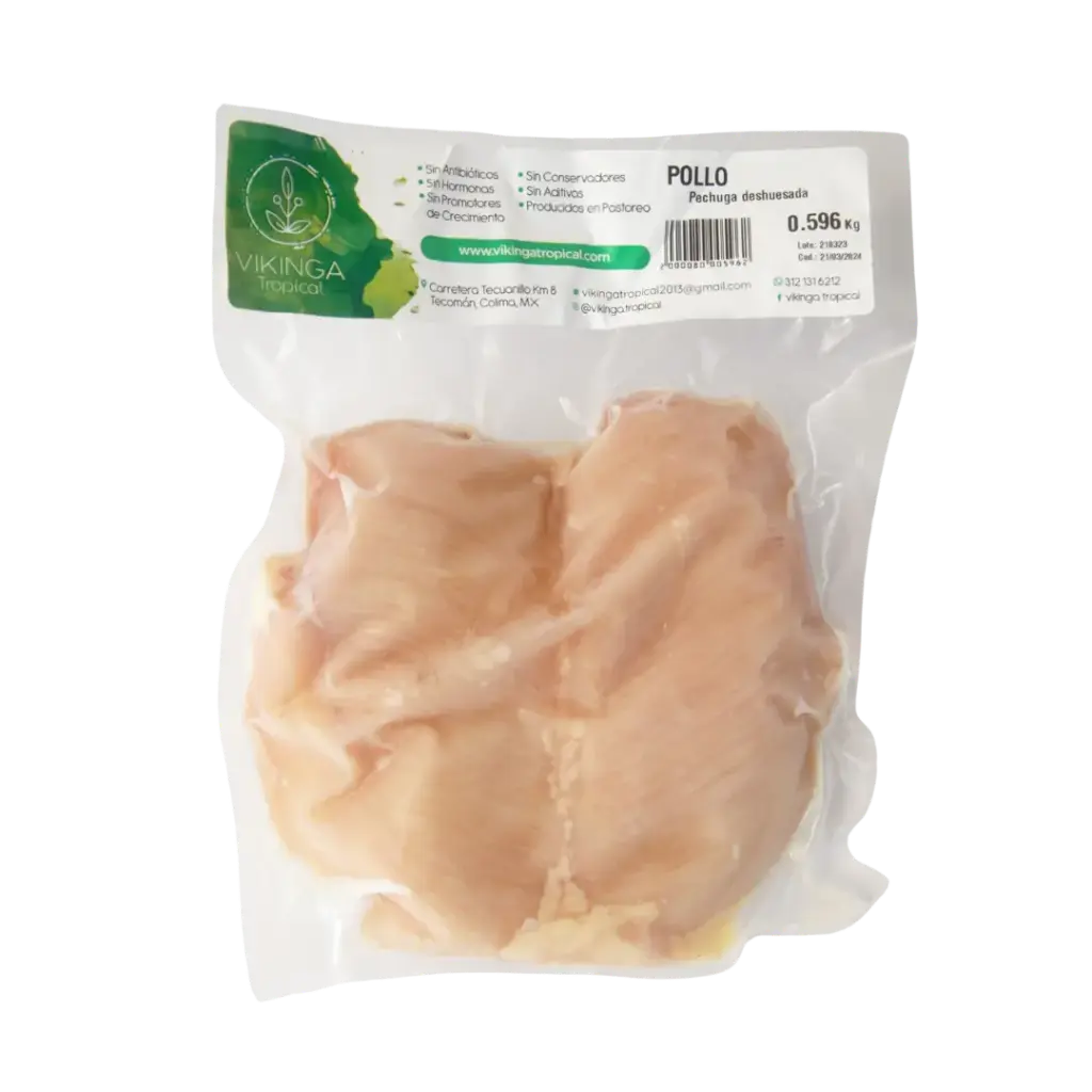 Pechuga Pollo Sin Hueso 620gr aprox Congelado Vikinga Tropical