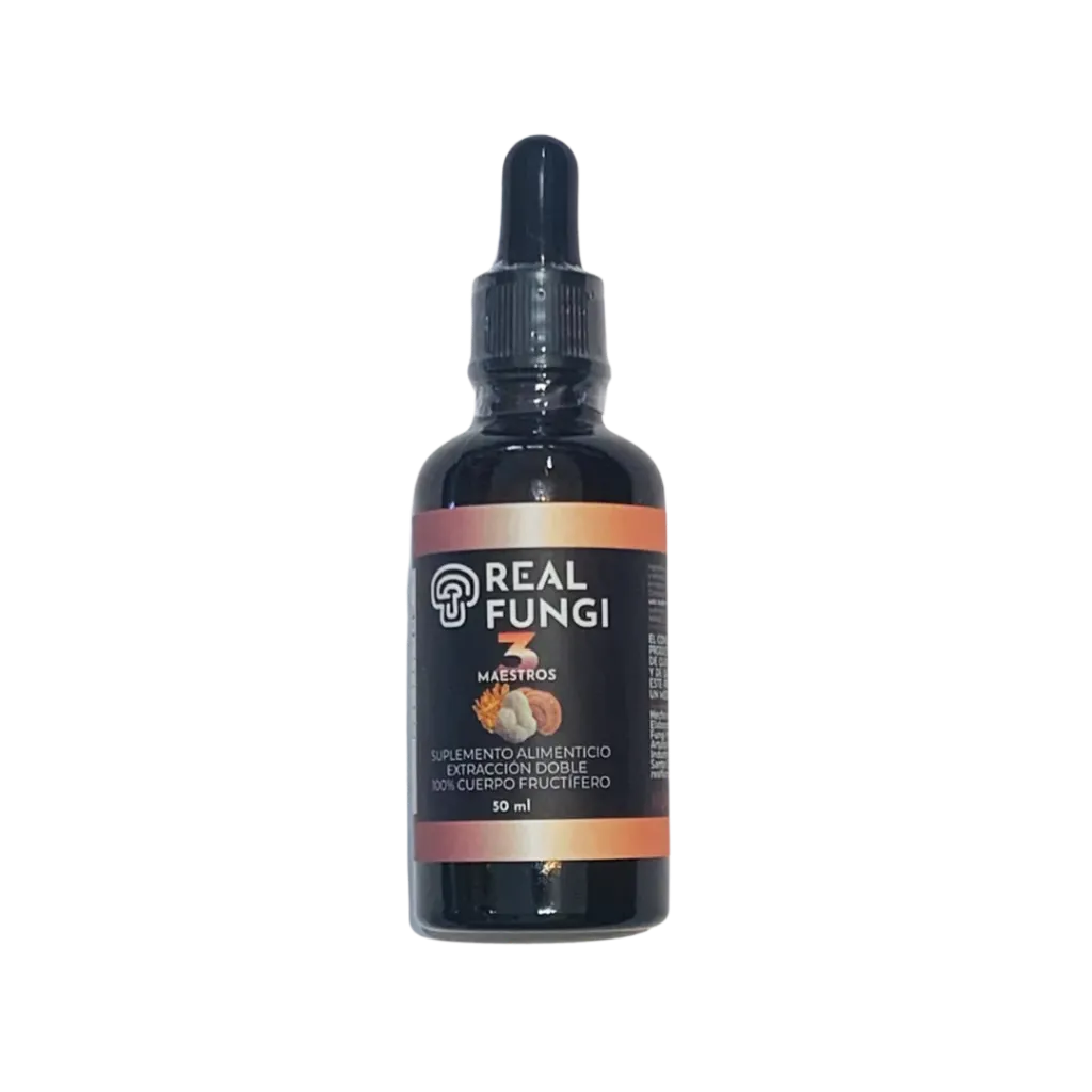 Extracto de Codyceps, Reishi y Melena Gotero 50ml - Real Fungi