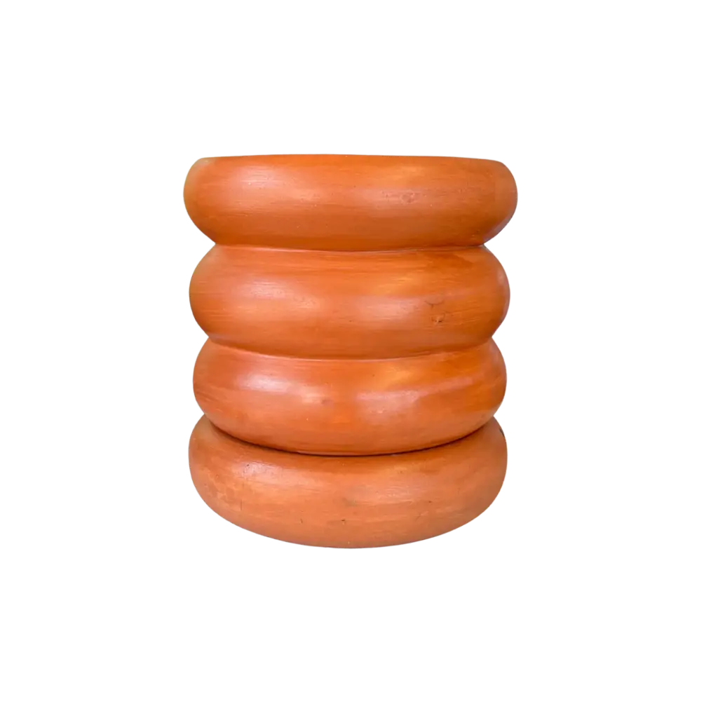 Maceta de Barro: "Dona Chica" c/plato