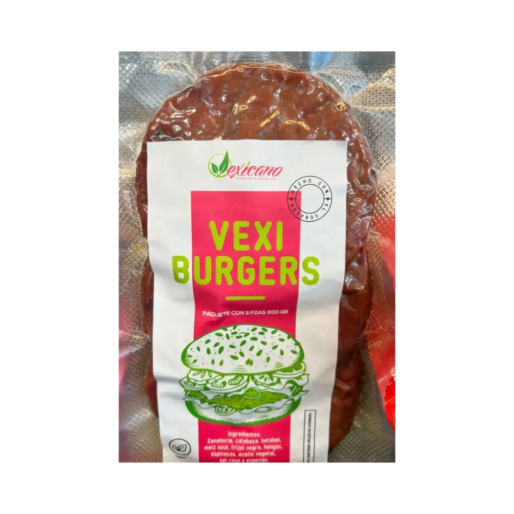 [7503035297849] Carne de Hamburguesa a Base de Plantas - Paq. 3 pz