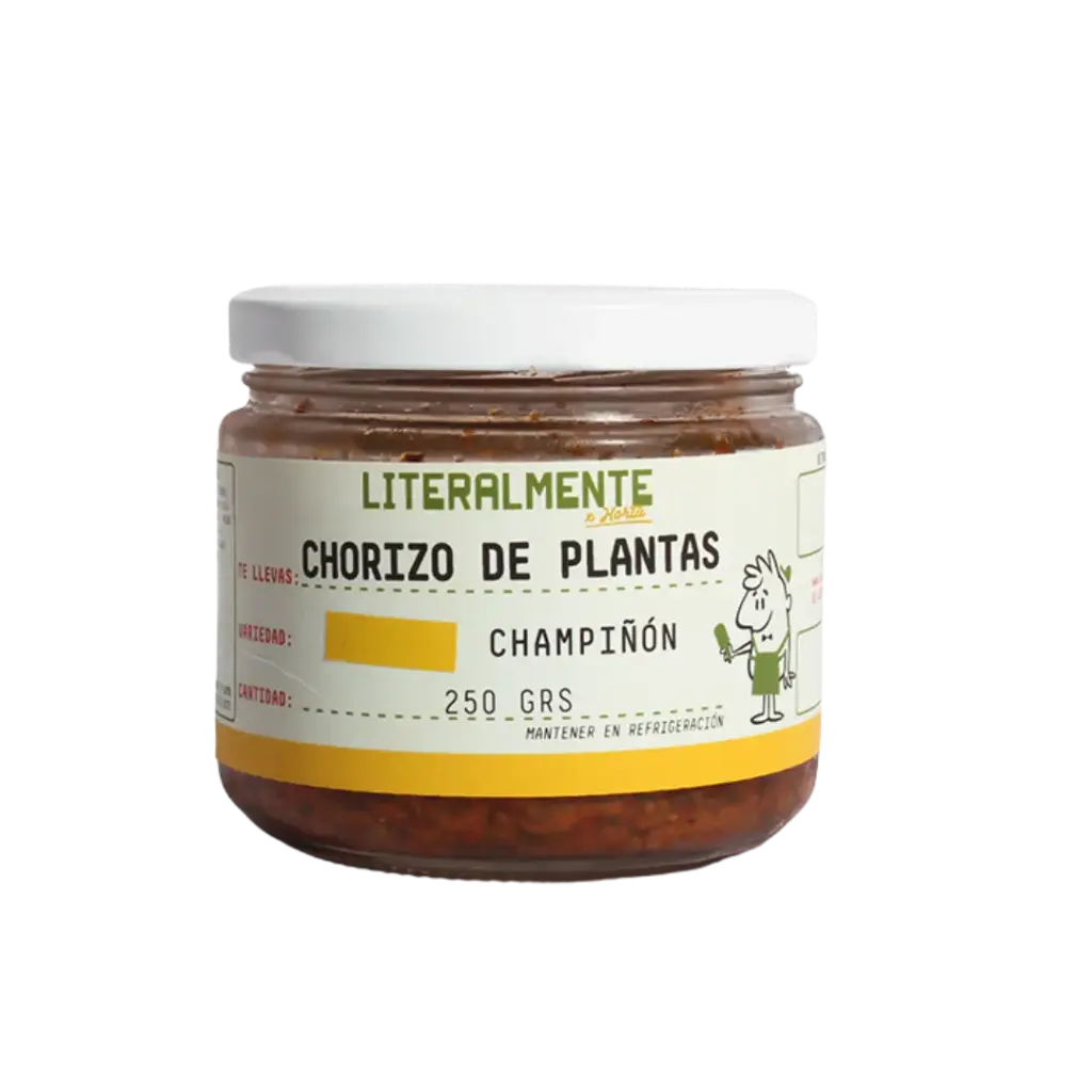 Chorizo Vegano Champiñon 250gr - Frasco