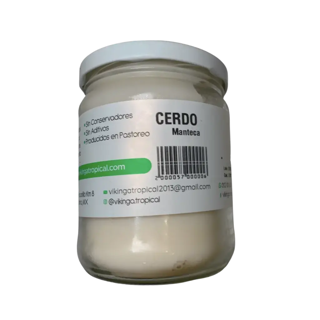 Manteca de Cerdo Frasco - 480gr Vikinga Tropical