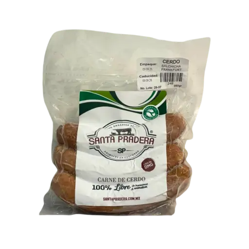 Salchichas p/ Hot Dog estilo Frankfurt Paq 350gr - Cerdo Libre Pastoreo