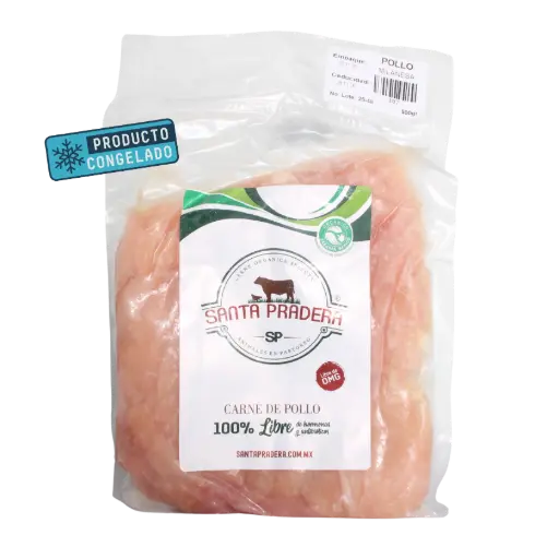 [100000023456107] Filete/Milanesa Pollo Libre Pastoreo Paq 500gr - Santa Pradera