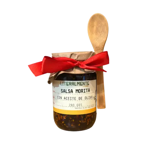 Bote Navideño Salsa Morita - Frasco 215 gr