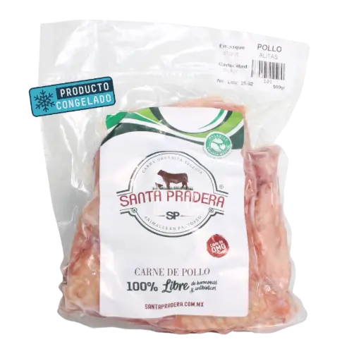 [100000023456101] Alitas de Pollo Paq 500gr Libre Pastoreo - Santa Pradera